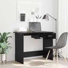 Image of Desk with Drawer Black oak 100 x 50 x 76 cm Engineered wood