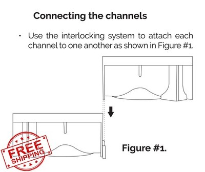 URA WATER UA-100 Drainage Trench Set Channel Drain Black 3x39''