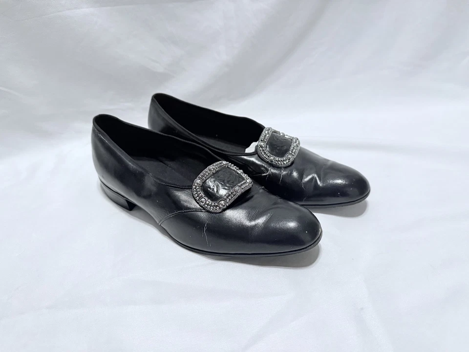 Zapatos de Corte Ede And Ravenscroft Con Hebillas Reino Unido Talla 8 EE. UU. Talla 9 Circa 1900 Foto 2 de 4