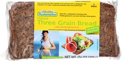 Natural Three Grain Bread With Rye Kernels By Mestemacher 17.6 Oz