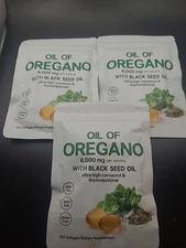 3 X ​​Oil of Oregano With Black Seed Oil Organic Herbal Supplement 540 Softgels