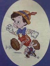 Disney Pinocchio, Jiminy Cricket Counted Cross Stitch Pattern