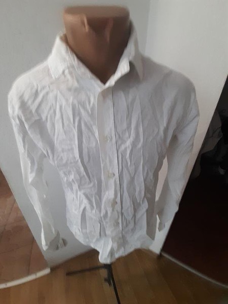 Men Emporio Armani Shirt White Cotton 38 / M / 46 #3TVL