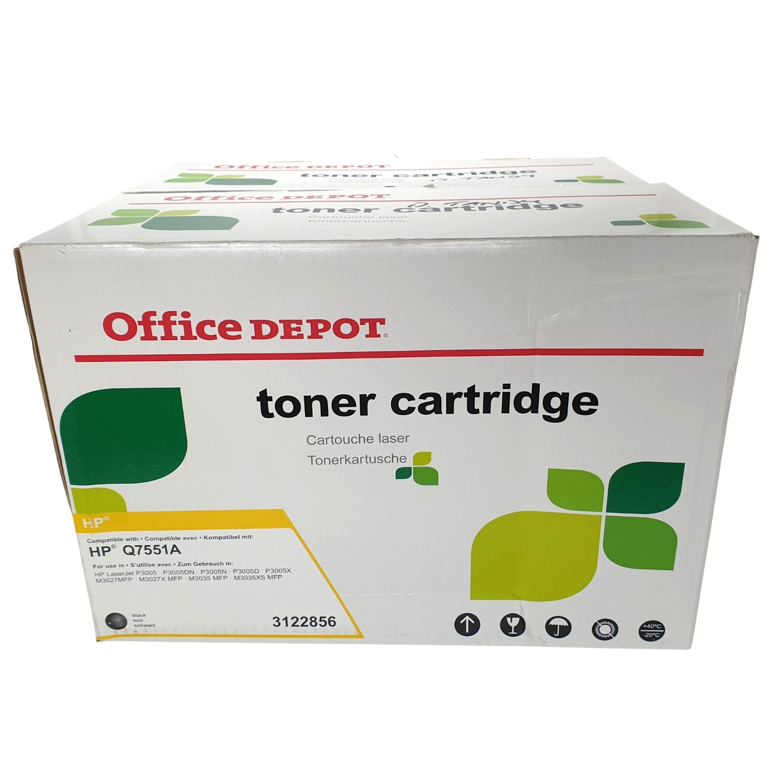 2x HP 51A Black Toner Cartridge Q7551A LaserJet P3005 P3005n P3005x P3005d