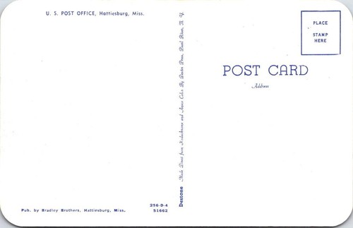 Hattiesburg MS Mississippi POST OFFICE Forrest~Lamar Counties 50's Cars ...