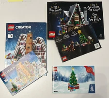 LEGO 10267 Gingerbread House 10275 Elf Club House 40338 Christmas Tree Pre-Owned