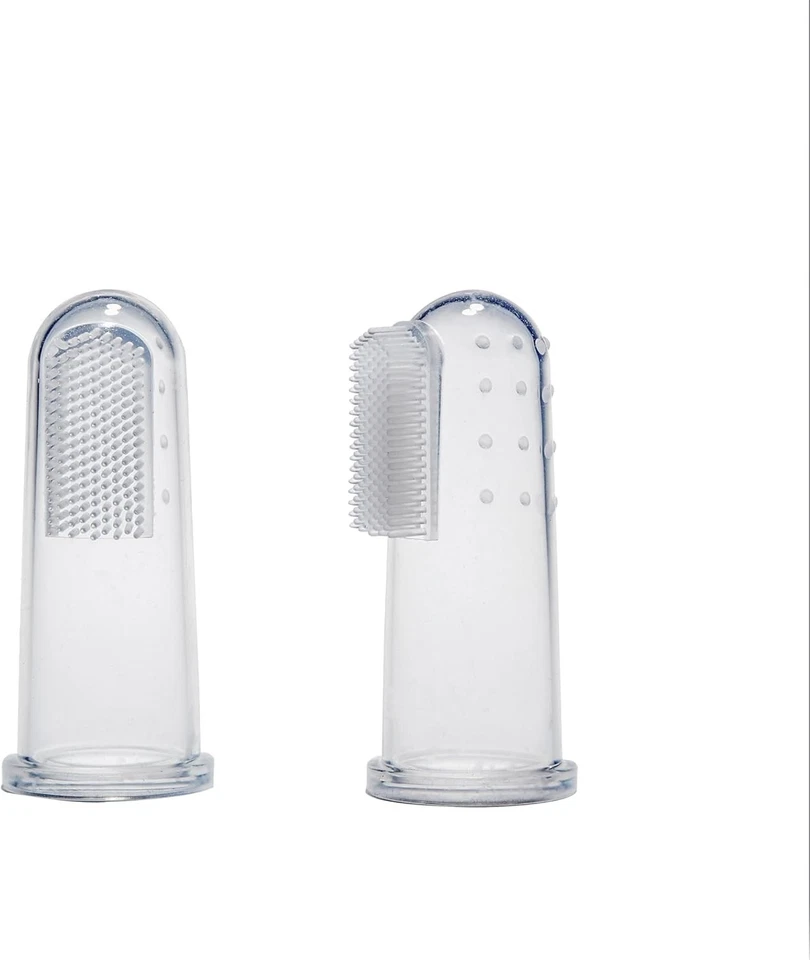 Baby Finger Toothbrush Newborn 0M+ Soft Silicone Teething Gum Massager 2 Pack - Image 3 of 4