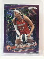 2025 Panini Prizm WNBA AALIYAH EDWARDS Purple Velocity Prizm 57/59 Sun