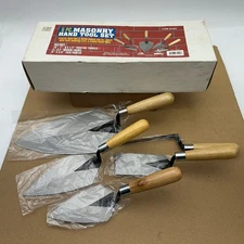 Vtg NEW NOS Harbor Freight Masonry Hand Tool Set 5 Pc Pointing Margin Trowel