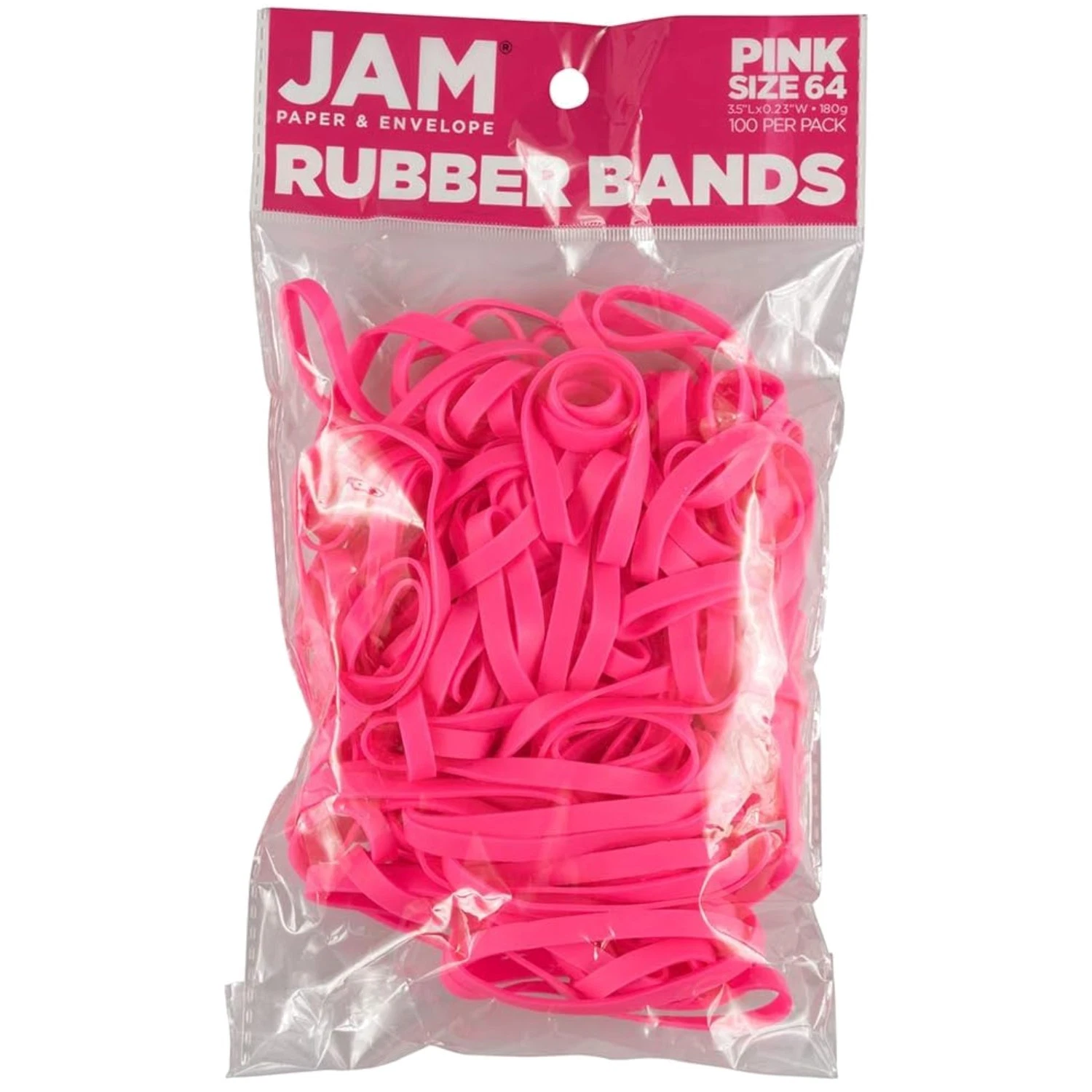 Pink Rubber Bands Size 64 - 100 Pack