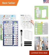 Upgraded 2 in 1 Bedtime/Morning Routine Chart - Magnetic Chore Chart for Todd...