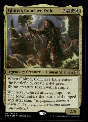 1x Foil Ghired, Conclave Exile - Commander 2019 - NM-Mint - MTG