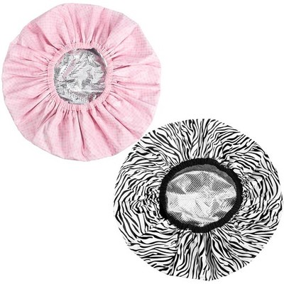 2 Pcs Double Layer Deep Conditioning Cap, Large Heat Cap Shower Cap Steam Cap Pr