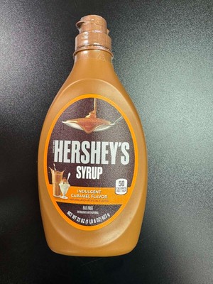 Hershey's Caramel Syrup Indulgent Caramel Flavor 22 oz Fat Free Bottle