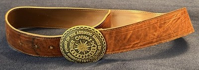 Very Rare 1974 Assiatic Games Of Tehran Commemorative Belt With 3  Buckle
