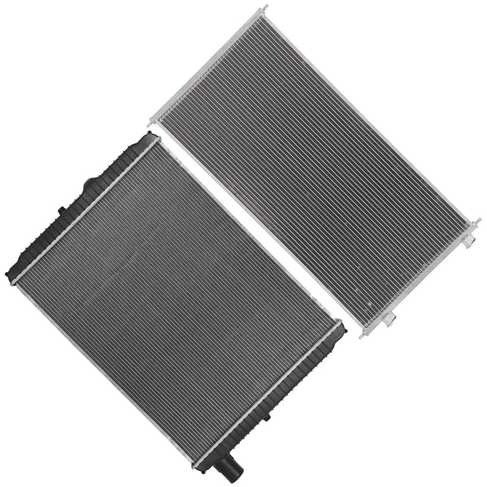 Front Radiator & A/C Condenser For 2004 International Harvester 9900ix Aluminum Foto 3 de 4