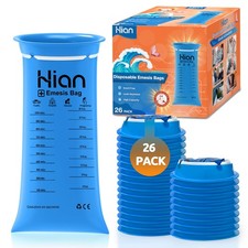 Vomit Bags Disposable, 26 Pack, 1000 mL Emesis Bags for Travel