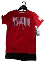 True Religion Big Kids 2 Piece Shirt And Shorts Set Brand New 
