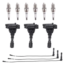 Ignition Coil & Iridium Plug Kit with Wires for Kia Sorento 3.5L 2003-2006