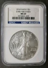 2010 $1 American Silver Eagle Dollar NGC MS69