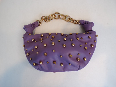 ZARA Lilac Beaded Mini Bag w/ Gold Tone Handle