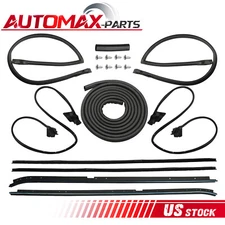 Weatherstrip Kit Door Window Run Channel Sweep Felt Seal Kit For Chevy GMC
