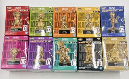 ONE PIECE WCF World Collectable Kumamoto Bronze Figure Statue Complete Set 10 KN - Picture 1 of 1