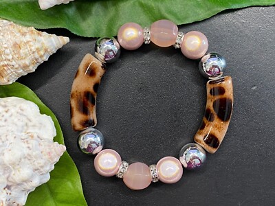 Armband Miracle Beads Leo Animal Print Strassperlen Gr. S Magic Beads #1035-2