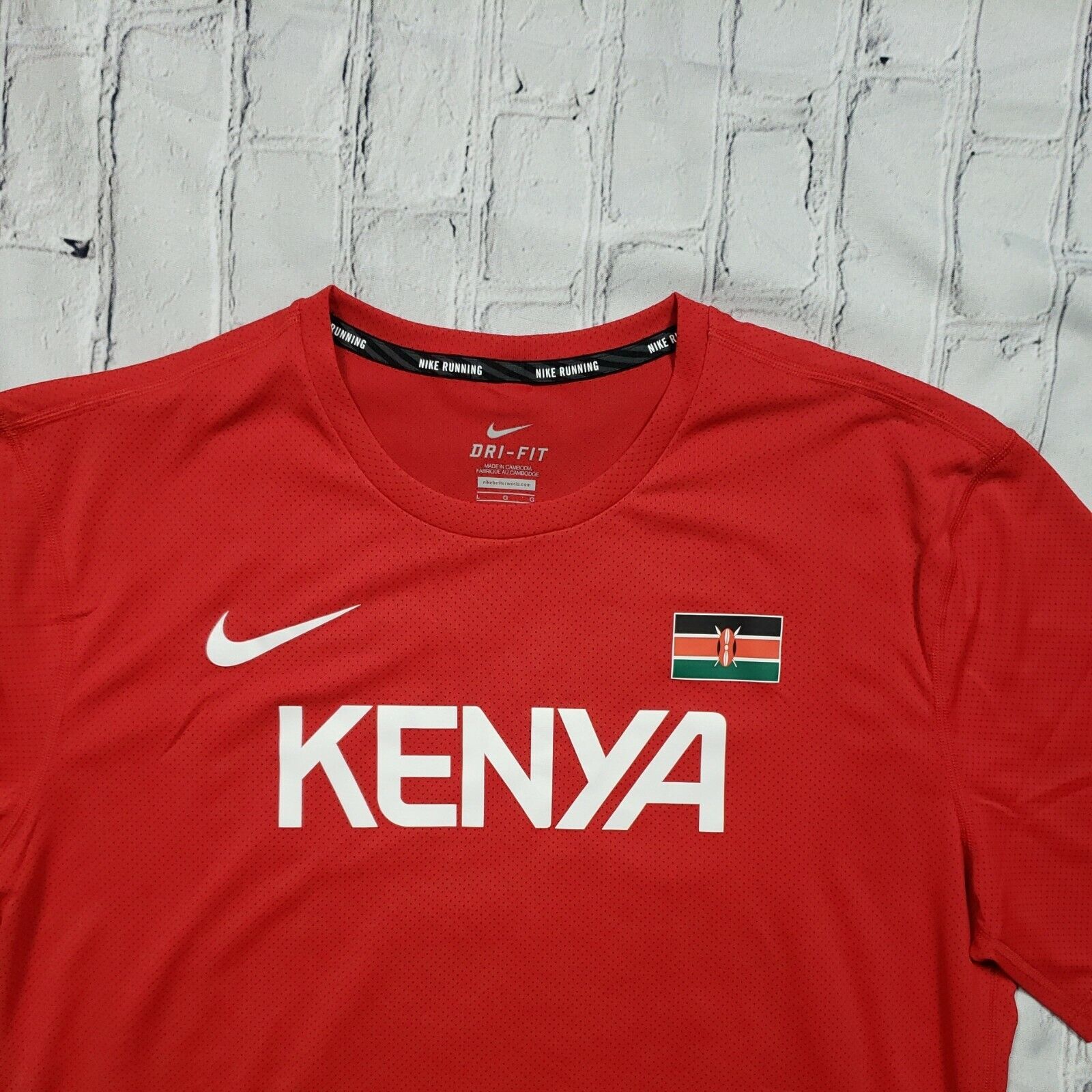 Nike Pro Elite Dri Fit Shirt Men Kenya Size Large Rare Track and Field