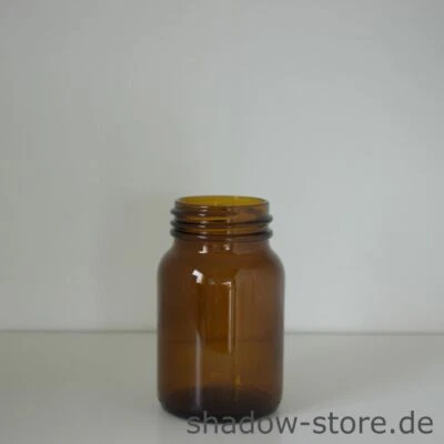 Apothekerglas, Vorratsglas, Weithalsflasche, 250 ml, GL55, braun, inkl. Deckel - Bild 1 von 4