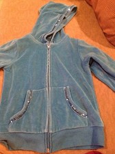 Girls size 5 turquoise zip up hoodie