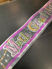 Mardi Gras Banner Colorful Foil Banner 12ft