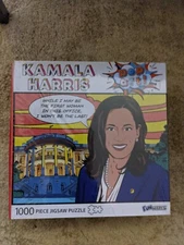 Funwares Kamala Harris 1000 Piece Puzzle Features Comics-Style  Jigsaw Pop Art