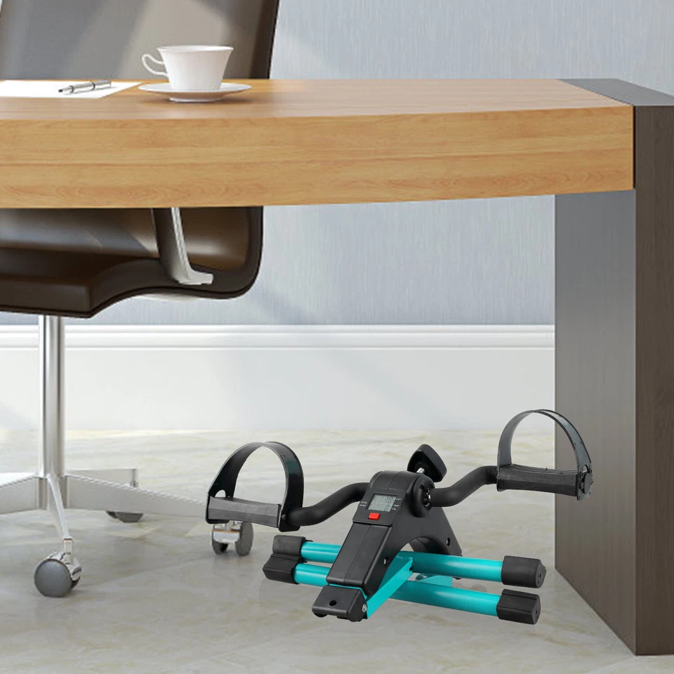 Mini Exercise Bike Under Desk Pedal Exerciser Foot Cycle Arm&Leg with LCD Screen - Image 3 of 4