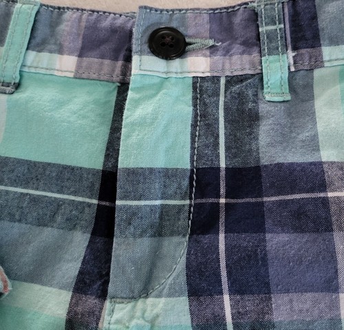 2pc Childrens Place Plaid Patchwork Shorts Boys 5 Adjustable Waist Chino Preppy - Picture 3 of 7