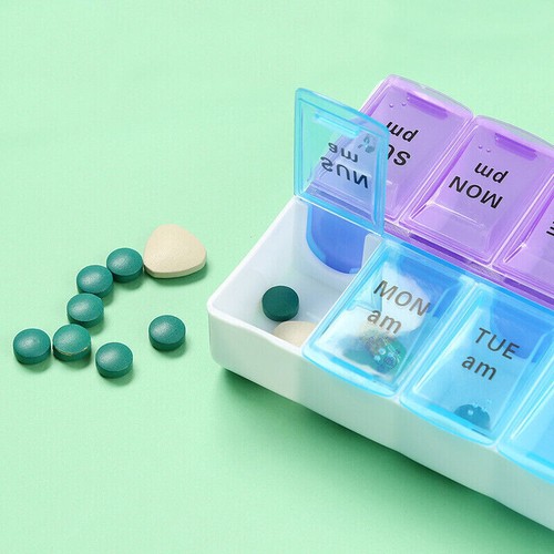 Weekly Daily Pill Box Organiser Tablet Medicine Storage Dispenser 7 Day Night UK - Picture 8 of 11