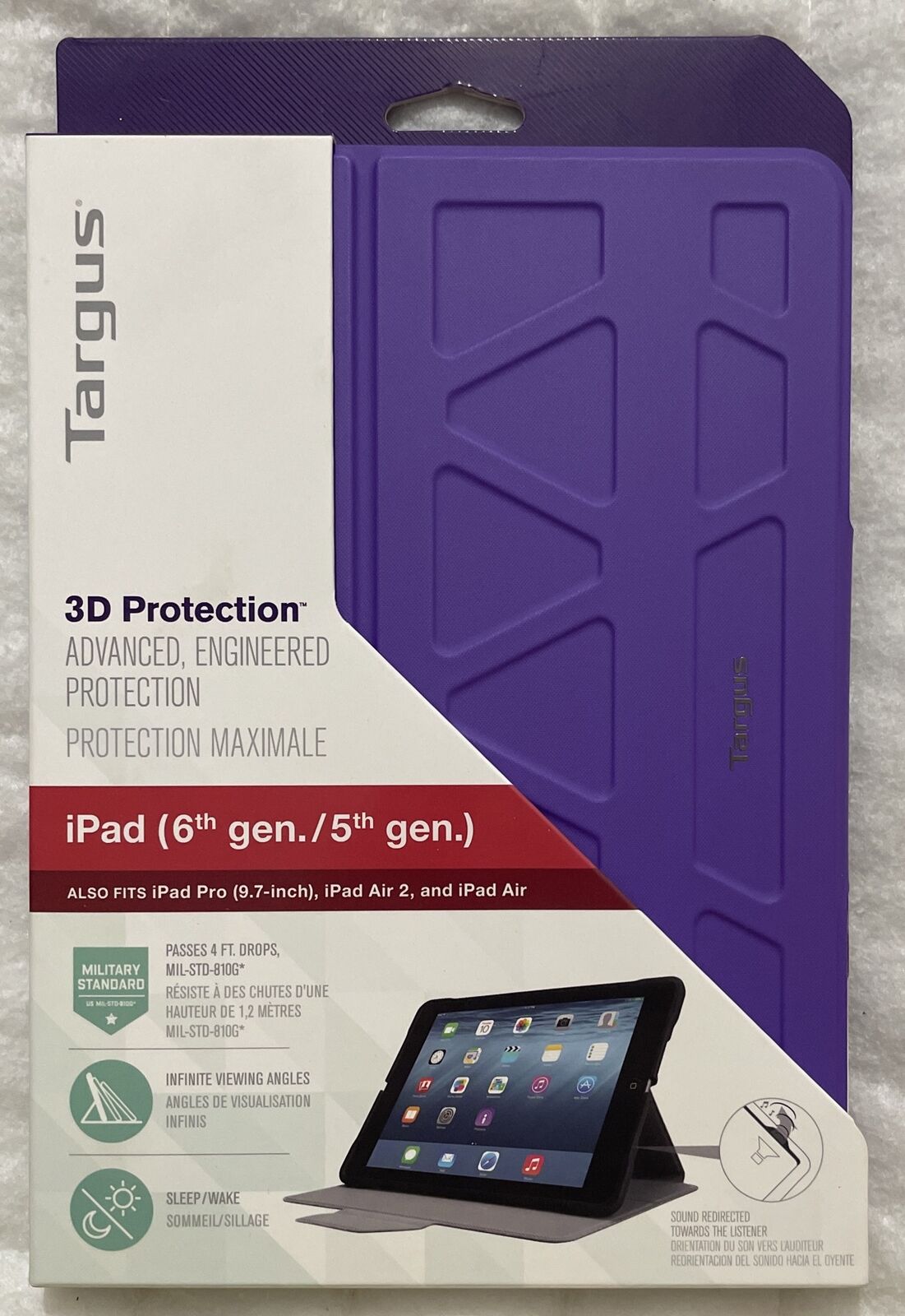 Targus 3D Protection Case  iPad 6th Gen 5th Gen iPad Pro 9.7-Inch iPad Air Air 2