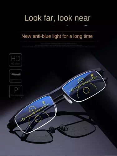 Transition Reading Glasses Photochromic Blue Light Blocking Near Far Multifocal - Picture 12 of 27