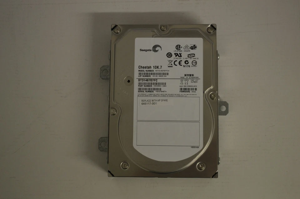 HP 645117-001 Seagate Cheetah ST3146707FC 147GB 10K 3.5" FC HPLG 10K DC3 HDD - Image 4 of 4
