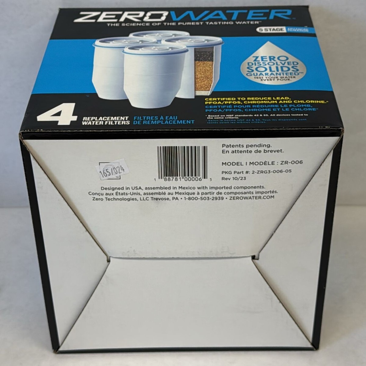 Zero Water 5 Stage Advanced Filtration 4 Pack Replacement