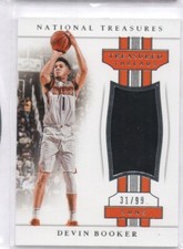 Devin Booker 2018-19 Panini National Treasures Treasure Threads Jersey Card /99