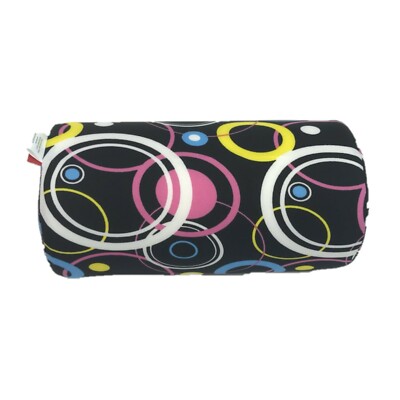 Memory Foam Roll Tube Round Pillow Home Travel Head Neck Back w Removable Cover