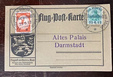 GERMANY 1912 PIONEER ZEPPELIN AIR MAIL SCHWABEN FLOWN SIEGER II. 121-58