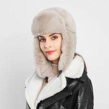 Unisex Faux Fur Trapper Hat Cap Ushanka Russian Cossack Winter Warm Ski Classic