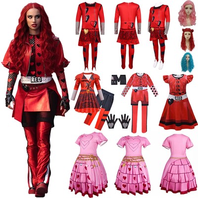 Mädchen Descendants 4 The Rise of Red Cosplay Outfit / Kleid / Perücke Karneval