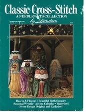 Classic Cross-Stitch Needle Arts Collection Magazine,Herrschners,Dec88/Jan89