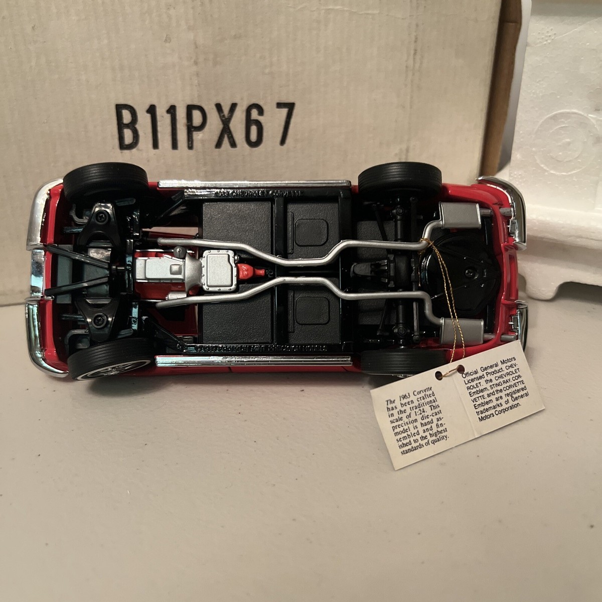 Franklin MINT Diecast 1963 Corvette Split Window Red B11PX67