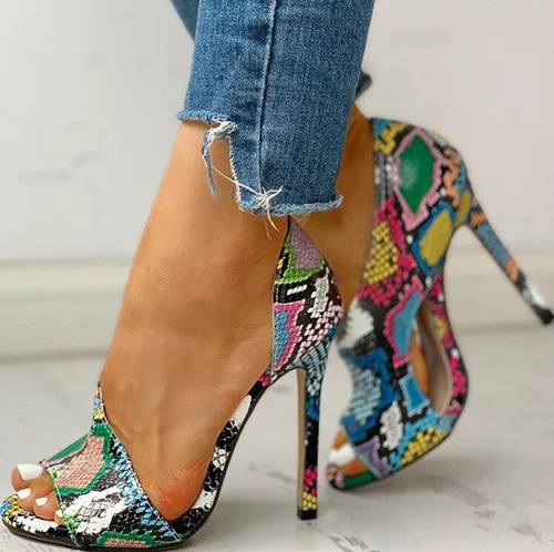Women Lady Summer Sandals Open Toe High Heel Party Cut Out Pumps Formal Shoes - Bild 4 von 13