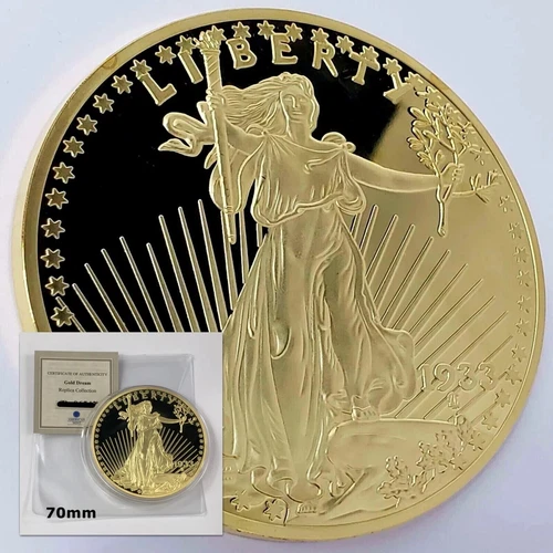 2012 Gold Double Eagle Proof 1933 Dream Commemorative 2-3/4" Coin w/COA BS7001