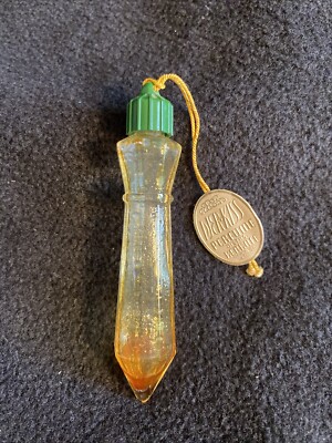 Antique Djer Kiss Mini Perfume Bottle Bakelite Top Purse Scent Bottle